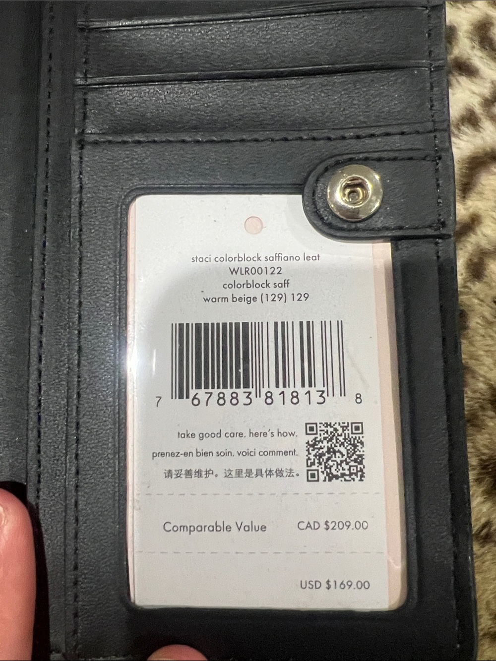 kate spade Black and Blush Bifold Wallet NWT - Picture 4 of 4